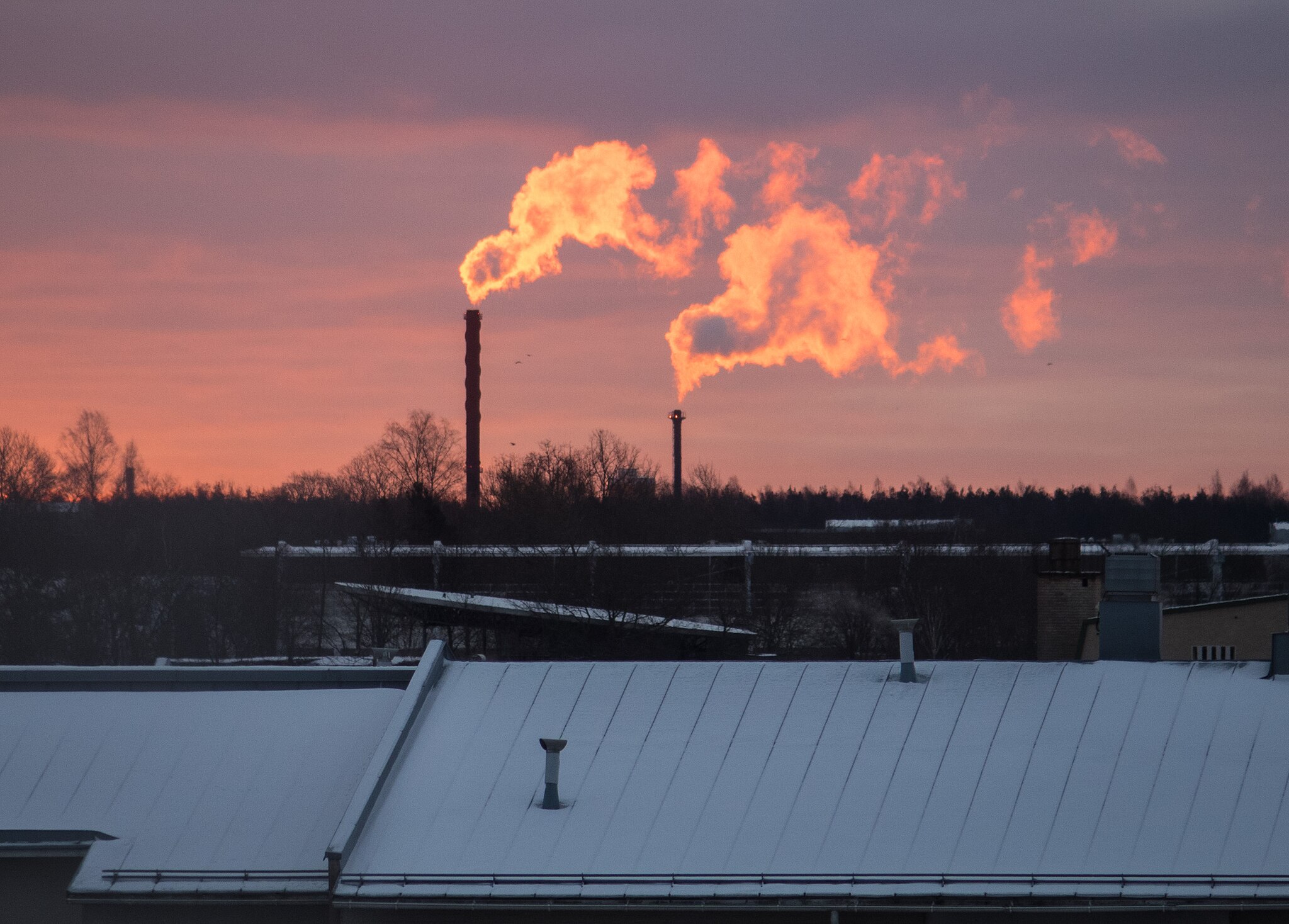 Finlands utsläpp av växthusgaser minskade med 11 procent 2023. Foto: Wikimedia Commons / Kotivalo