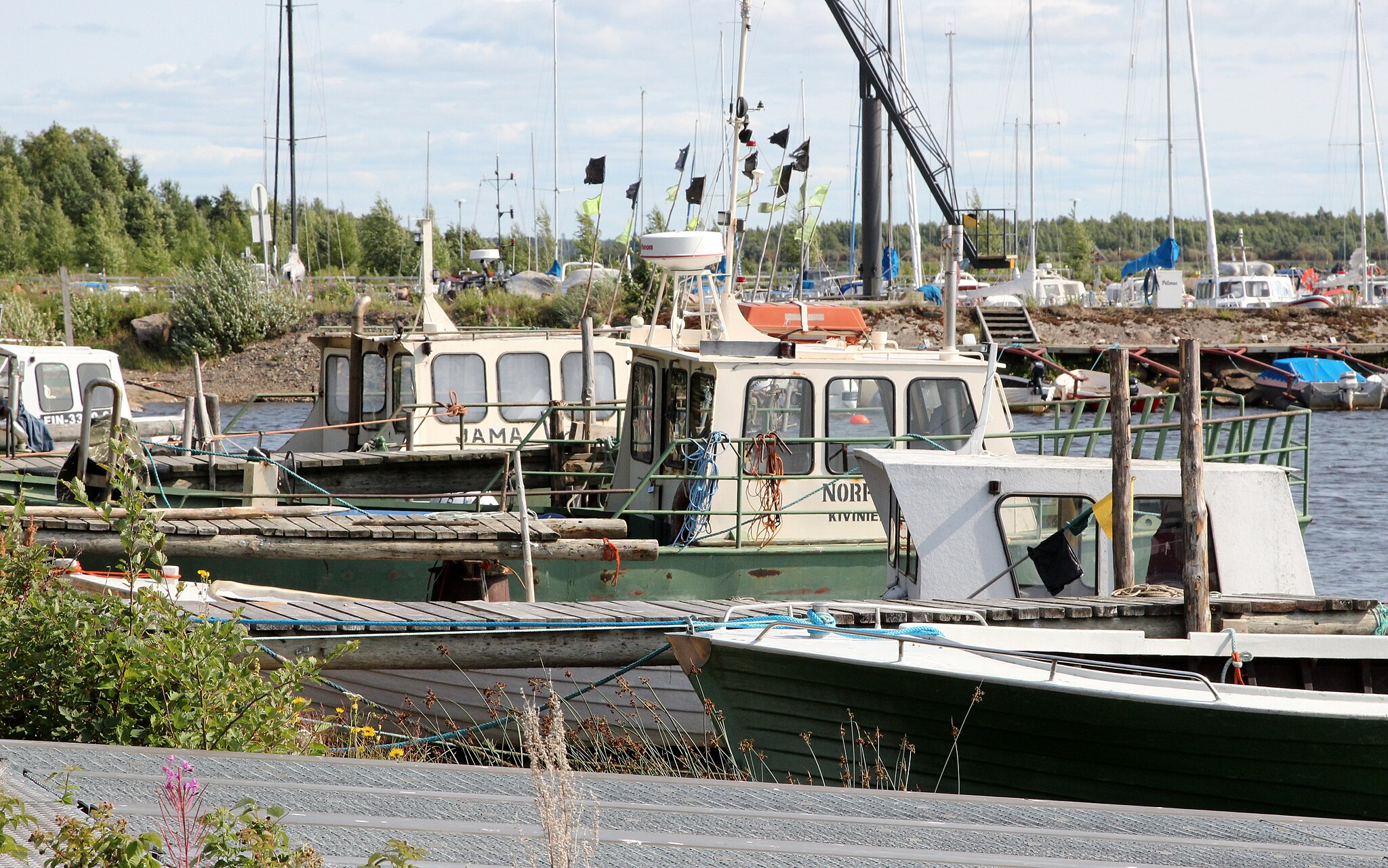 Fiskebåtar i Kiviniemi i Uleåborg. Foto: Wikimedia Commons / Estormiz